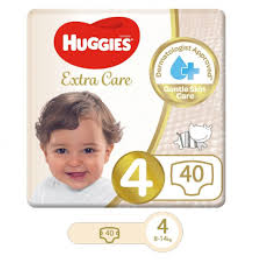 HUGGIES EXTRA CARE GOLD 4 40S 8-14KG